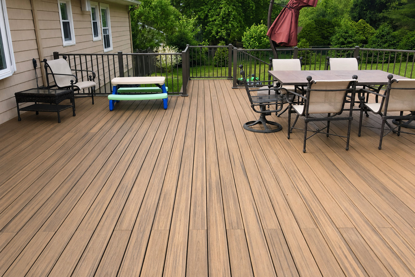 Composite deck installation